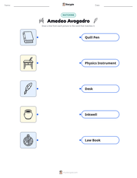 Amedeo Avogadro printable worksheet preview