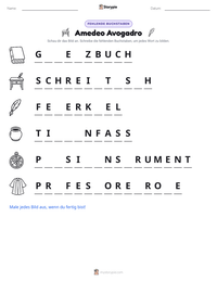 Amedeo Avogadro druckbare Arbeitsblatt Vorschau