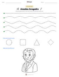 Amedeo Avogadro druckbare Arbeitsblatt Vorschau