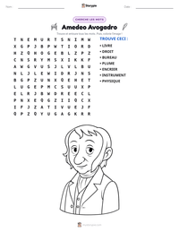 Aperçu de la feuille de travail imprimable Amedeo Avogadro