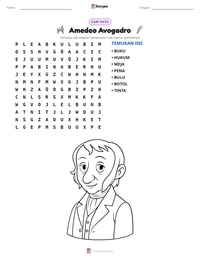 Prabaca lembar kerja cetak Amedeo Avogadro