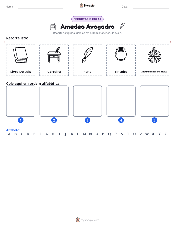 Recortar & Colar Alfabeto