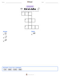 Eid al-Adha printable worksheet preview