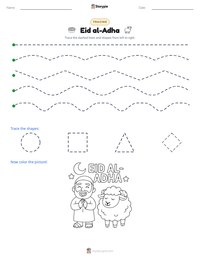 Eid al-Adha printable worksheet preview
