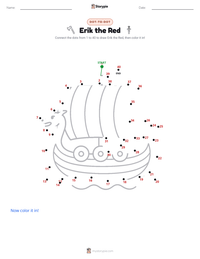 Erik the Red printable worksheet preview