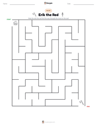 Erik the Red printable worksheet preview