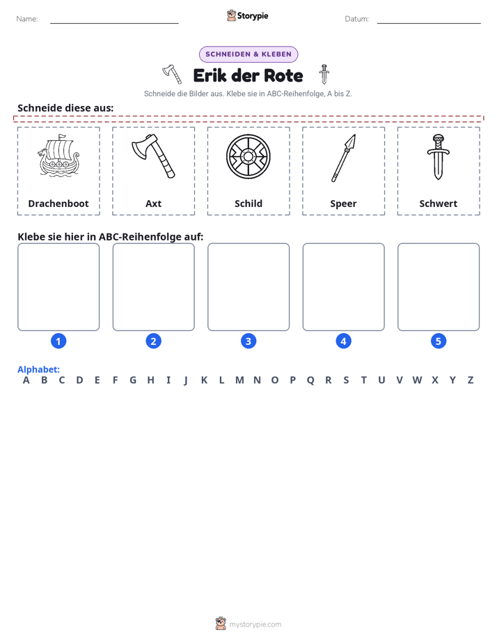 Schneiden & Einfügen Alphabet