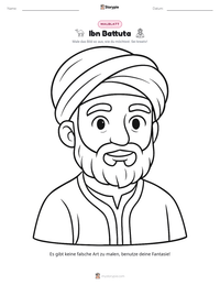 Ibn Battuta druckbare Arbeitsblatt Vorschau