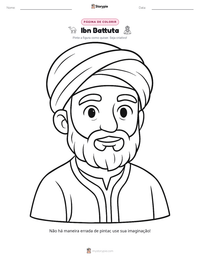 Prévia da folha de atividades imprimível Ibn Battuta