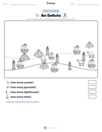 Ibn Battuta printable worksheet preview