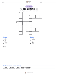 Ibn Battuta printable worksheet preview