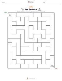 Ibn Battuta printable worksheet preview
