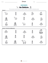 Ibn Battuta printable worksheet preview