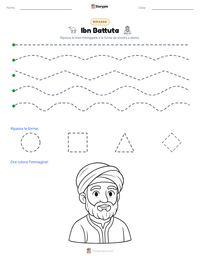 Anteprima della scheda stampabile di Ibn Battuta