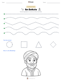 Ibn Battuta afdrukbare werkblad voorbeeld