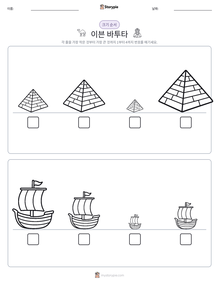 크기 순서
