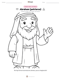 Página para colorear de Abraham (patriarca) para niños