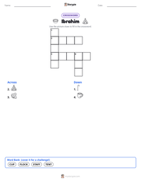 Ibrahim printable worksheet preview