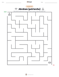 Aperçu de la feuille de travail imprimable Abraham (patriarche)