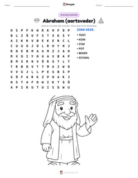 Abraham (aartsvader) afdrukbare werkblad voorbeeld