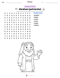 Podgląd drukowalnego arkusza ćwiczeń Abraham (patriarcha)