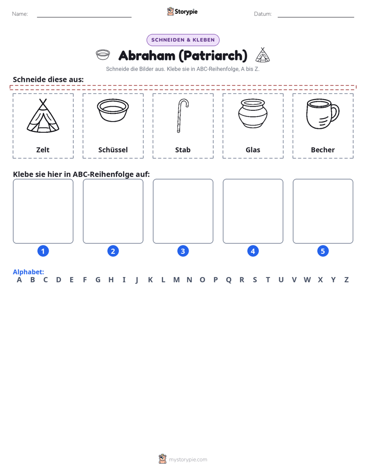 Schneiden & Einfügen Alphabet