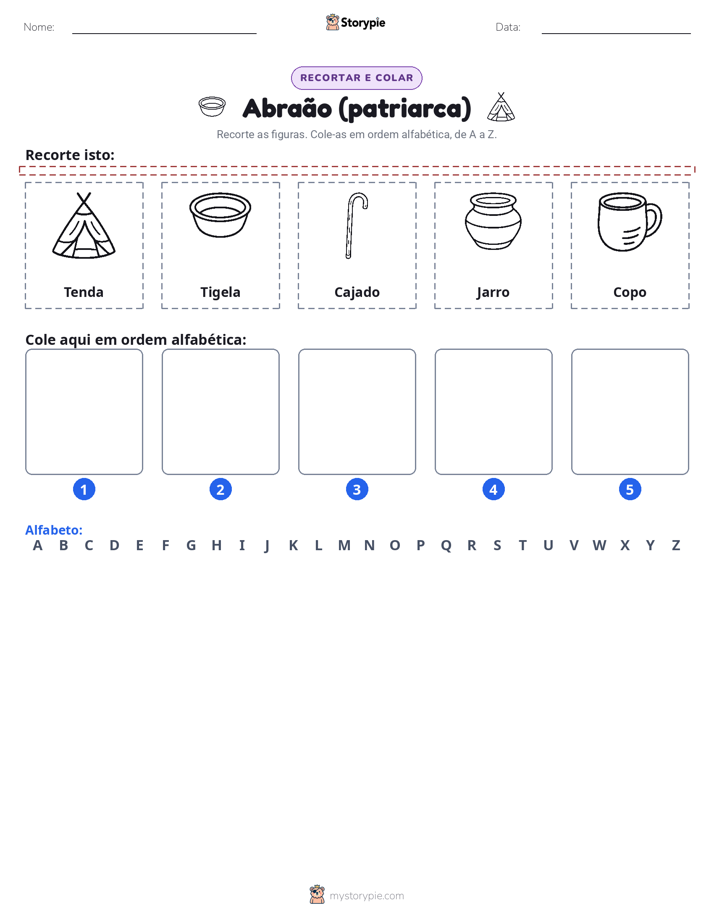 Recortar & Colar Alfabeto
