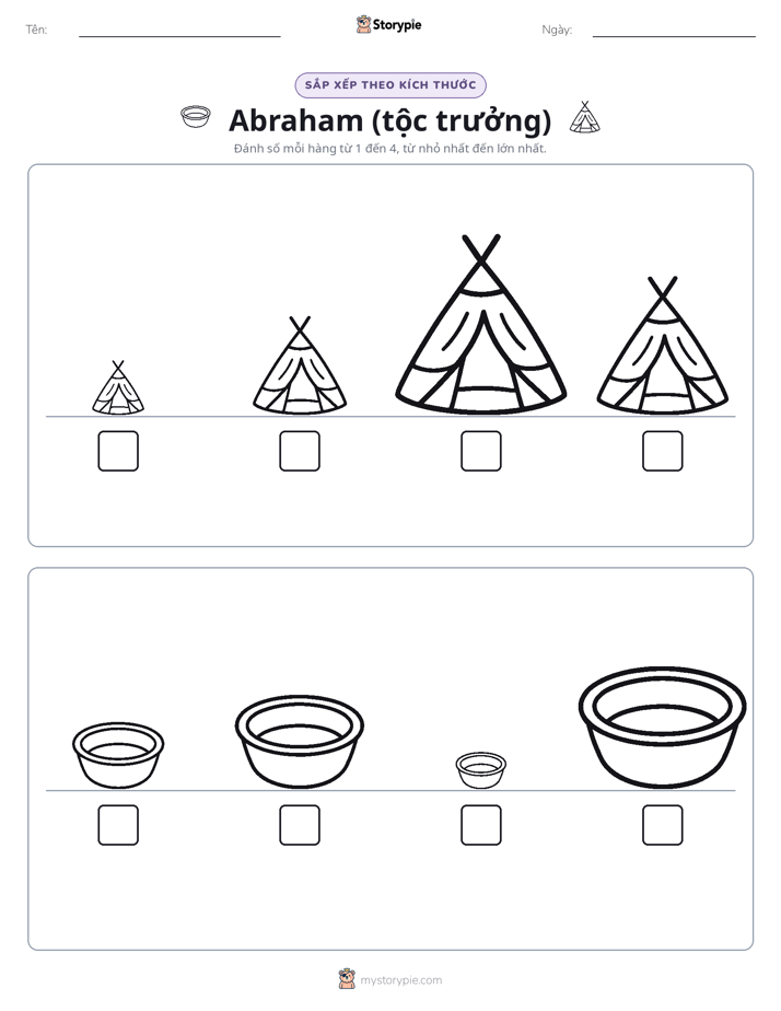Thứ Tự Kích Thước