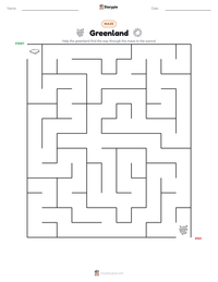 Greenland printable worksheet preview