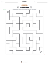 Aperçu de la feuille de travail imprimable Groenland