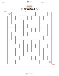 Groenland afdrukbare werkblad voorbeeld