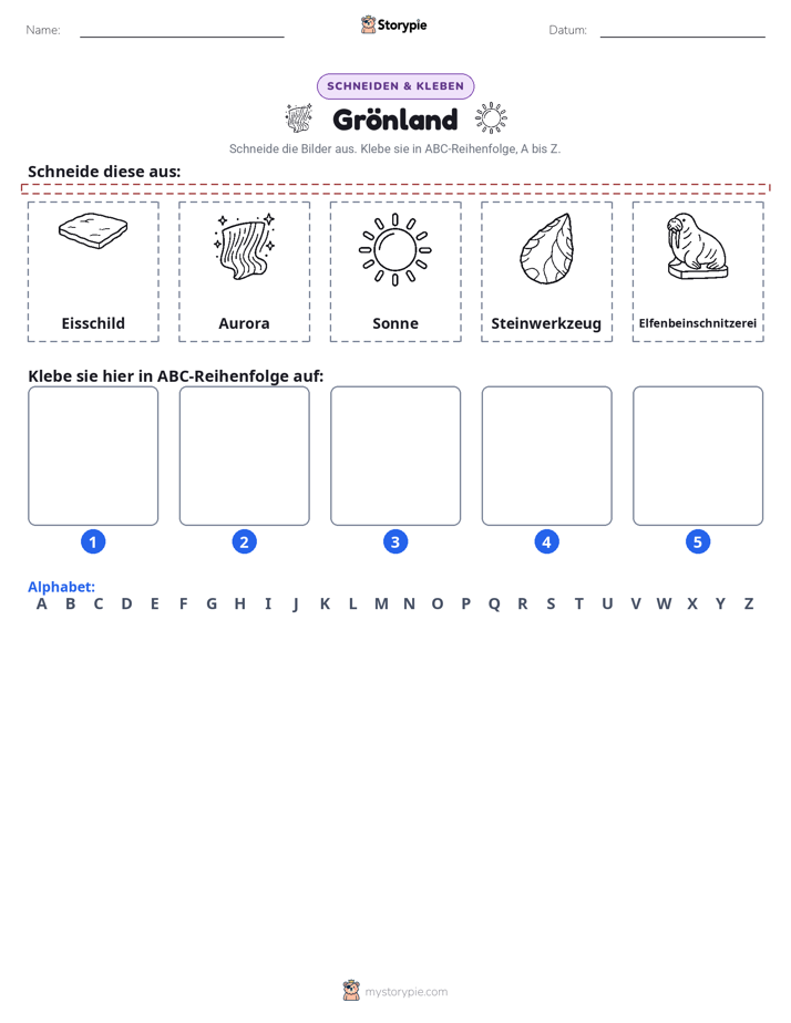 Schneiden & Einfügen Alphabet