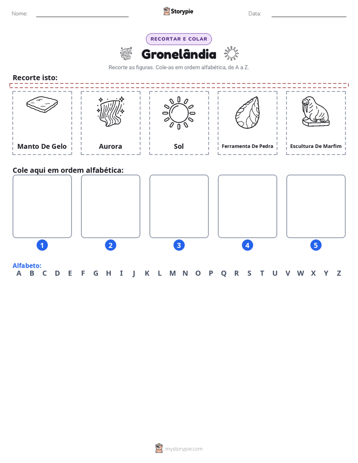 Recortar & Colar Alfabeto