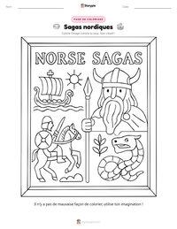 Aperçu de la feuille de travail imprimable Sagas nordiques