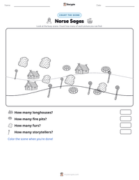 Norse Sagas printable worksheet preview