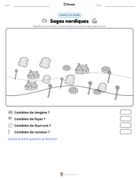 Aperçu de la feuille de travail imprimable Sagas nordiques