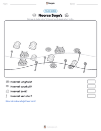 Noorse Saga's afdrukbare werkblad voorbeeld