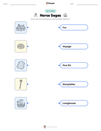 Norse Sagas printable worksheet preview