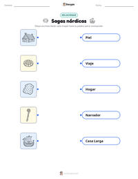 Vista previa de la hoja de trabajo imprimible de Sagas nórdicas