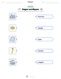 Aperçu de la feuille de travail imprimable Sagas nordiques