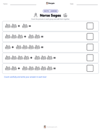 Norse Sagas printable worksheet preview