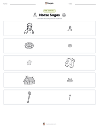 Norse Sagas printable worksheet preview
