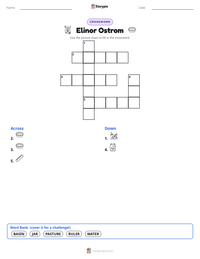 Elinor Ostrom printable worksheet preview