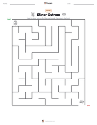 Elinor Ostrom printable worksheet preview