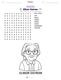 Elinor Ostrom printable worksheet preview