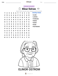 Podgląd drukowalnego arkusza ćwiczeń Elinor Ostrom
