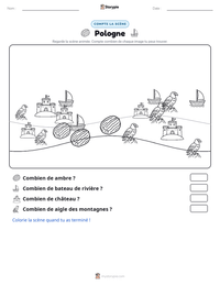Aperçu de la feuille de travail imprimable Pologne