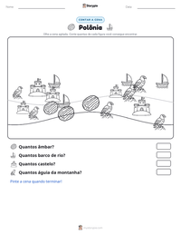 Prévia da folha de atividades imprimível Polônia