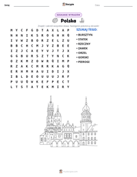 Podgląd drukowalnego arkusza ćwiczeń Polska