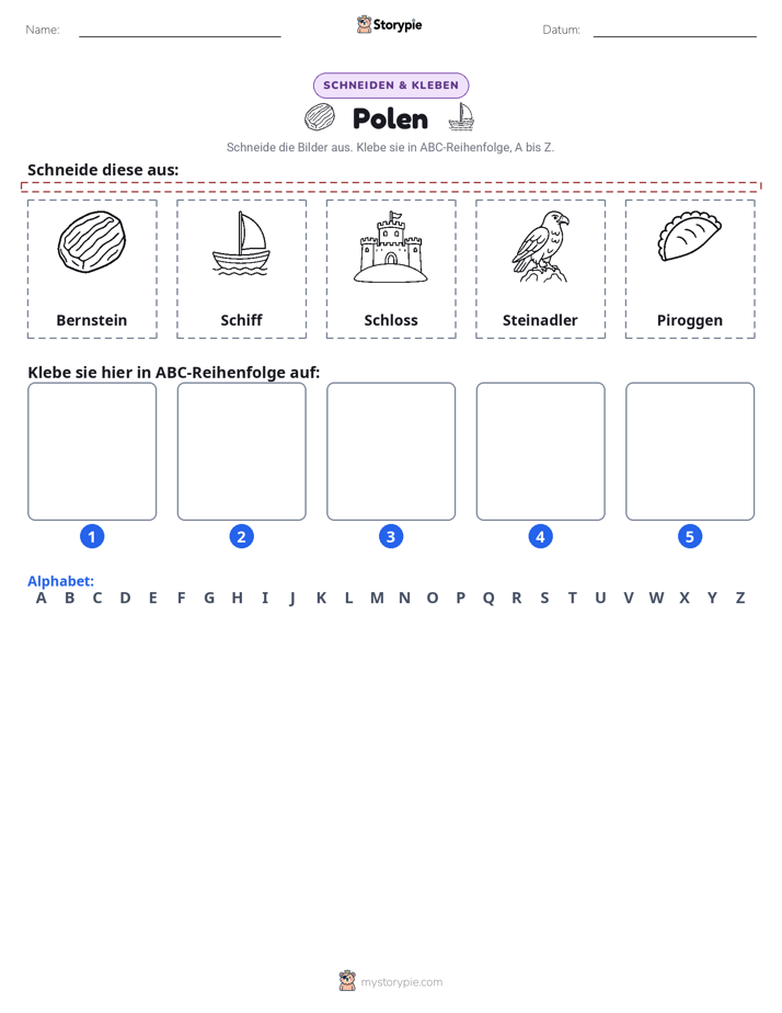 Schneiden & Einfügen Alphabet